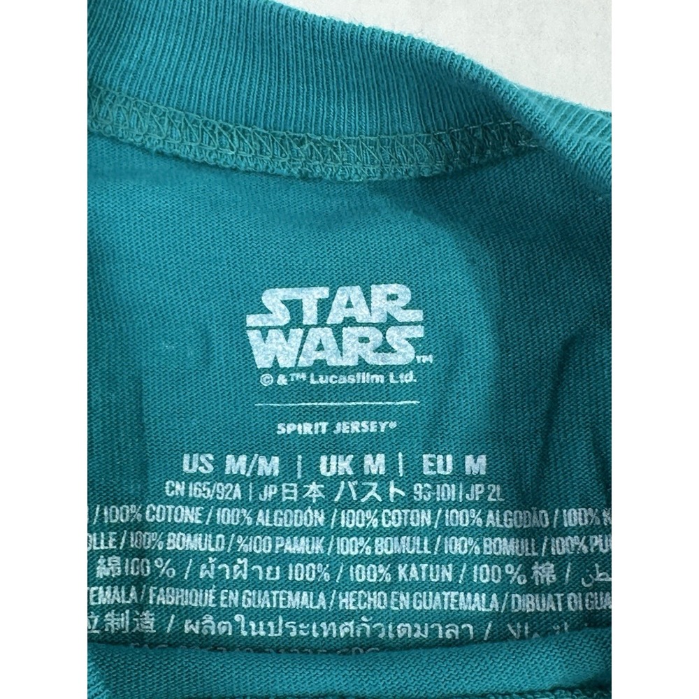 Star Wars Spirit Jersey Rebel Leader May The Force Be With Us Teal Men's M - Picture 4 of 5